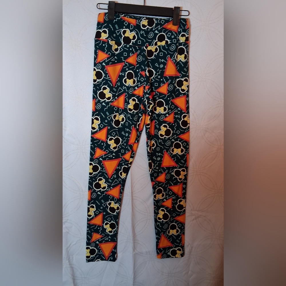 LuLaRoe Leggings with Orange and Yellow Patterns